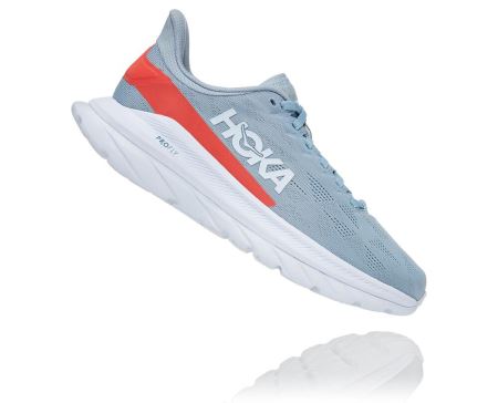 Hoka Mach 4 Mulher - Tenis Azuis / Coral | PT-b29huNY